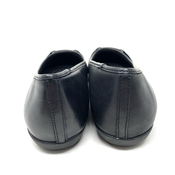 Trotters Sizzle Black Leather Ballet Flats NARROW - Picture 3 of 8